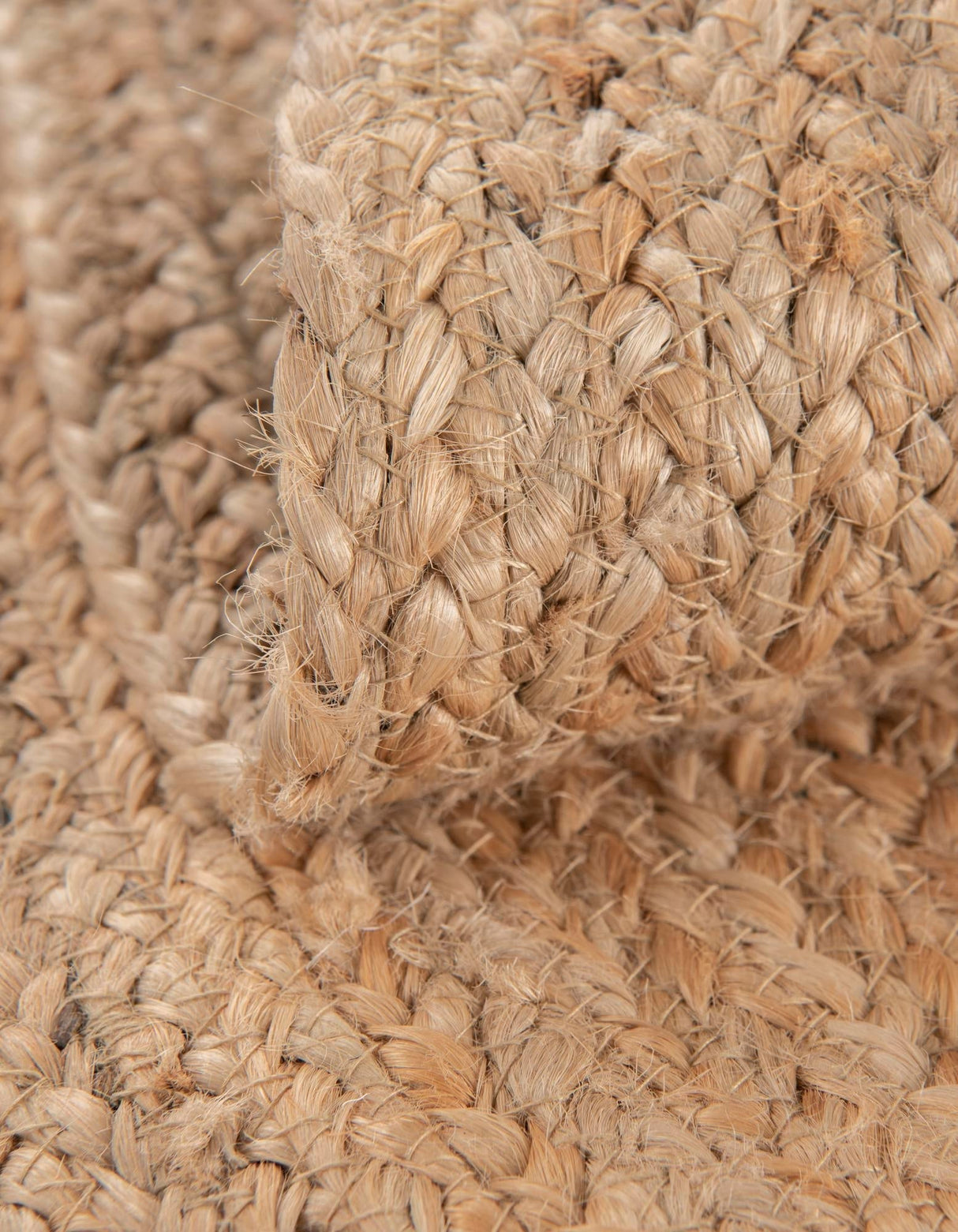 Round Jute Rug for Kids – Hand Braided Natural Rug for Nursery or Bedroom