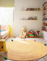 Hand Braided Kids Braided Jute Round Rug
