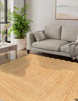 Hand Scallop Braided Jute Rug