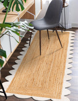 Hand Scallop Braided Jute Rug