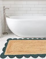 Hand Scallop Braided Jute Rug
