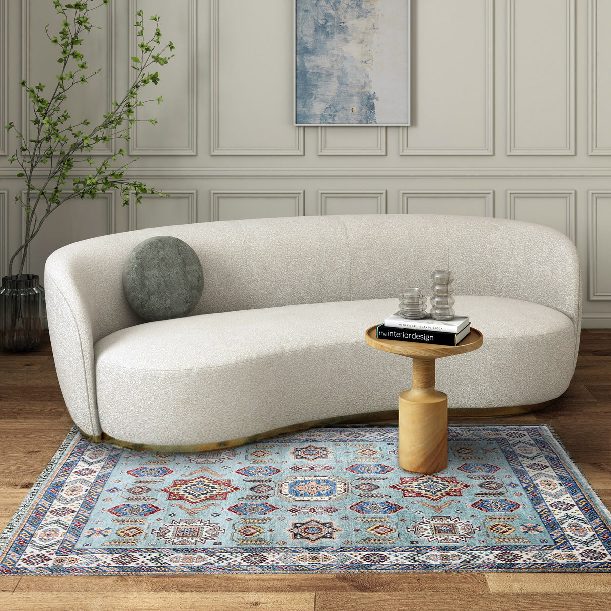 Modern Oushak Carpet Rustic Oushak Rug, Handwoven Oushak Carpets