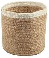 Handwowen Jute Planter Pots/Storage Basket with Handle, Multi-Purpose Storage Bag