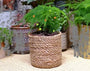 Handwowen Jute Planter Pots/Storage Basket with Handle, Multi-Purpose Storage Bag