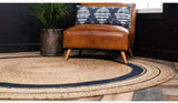 Rikki Braided Border Bohemian Natural fiber rugs