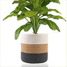 Handwowen Jute Planter Pots/Storage Basket with Handle, Multi-Purpose Storage Bag