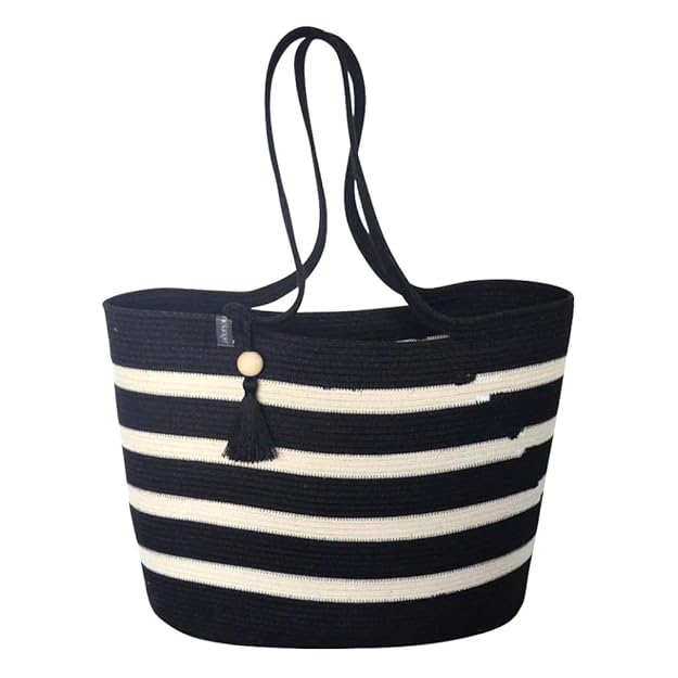 Braided Jute & Cotton Hand Bag | Women's Tote Shoulder Bag