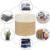 Handwowen Jute Planter Pots/Storage Basket with Handle, Multi-Purpose Storage Bag