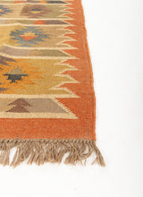 Dhurrie Rugs, Yellow With Multicolor Handmade Wool Jute Rug, Home Decor