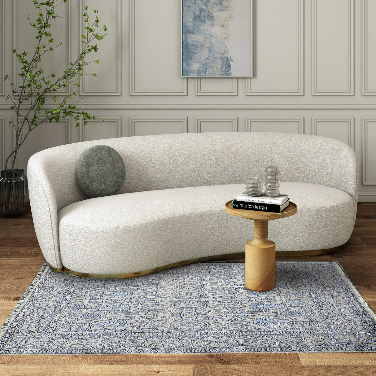 Floral Pattern Oushak Rug, Handwoven Oushak Carpets