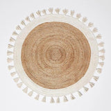 Round Fringes Natural Jute Rugs
