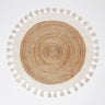 Round Fringes Natural Jute Rugs