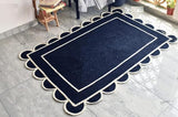 Natural Scalloped With Border Jute Rugs