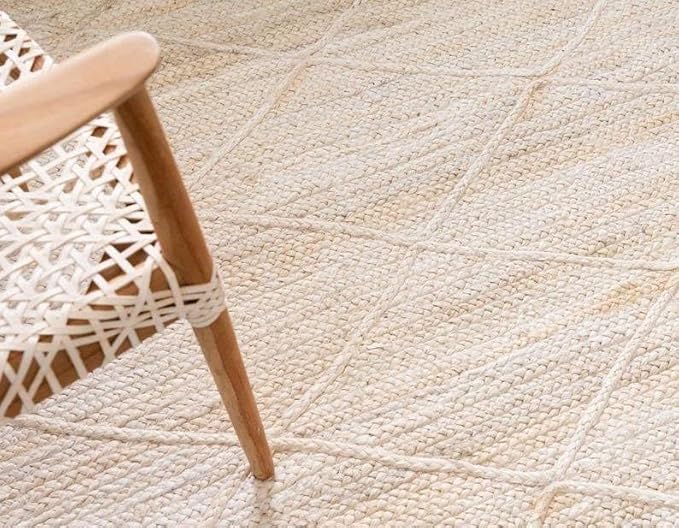 Natural Jute Hand Braided Bohemian Jute Colorful Area Rugs
