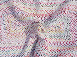 White Hand Woven Scalloped Cotton Rugs Washable  Best Gift For Home Decor