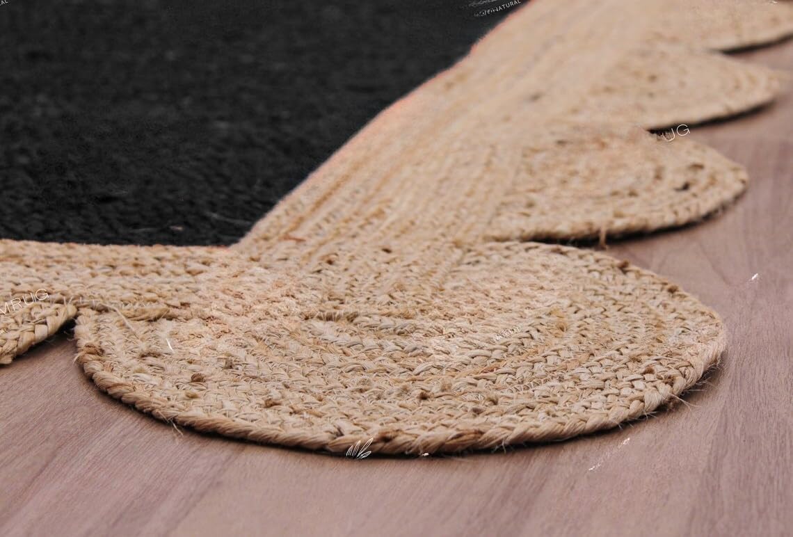Scalloped Unique Area rugs for living room
