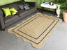 Unique Design Braided Handmade Scalloped Jute Rug