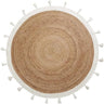 Round Fringes Natural Jute Rugs