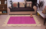 Scalloped Unique Area rugs for living room