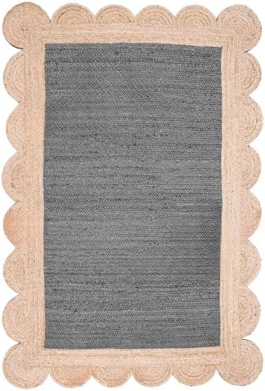 Scalloped Unique Area rugs for living room