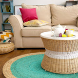 Round Carpet Rug Hand Braided Jute Area Rug