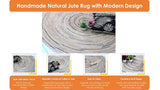 Round Reversible Centre Table Rug Mat for Living Room