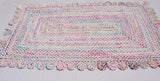 White Hand Woven Scalloped Cotton Rugs Washable  Best Gift For Home Decor