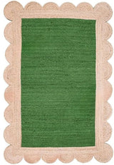 Scalloped Unique Area rugs for living room