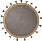 Round Fringes Natural Jute Rugs