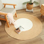 Natural Fiber Hand Woven Round Rug – Perfect for Living Room, Bedroom, Study & Desk Chair