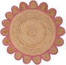 Natural Scalloped With Border Jute Rugs