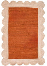Scalloped Unique Area rugs for living room