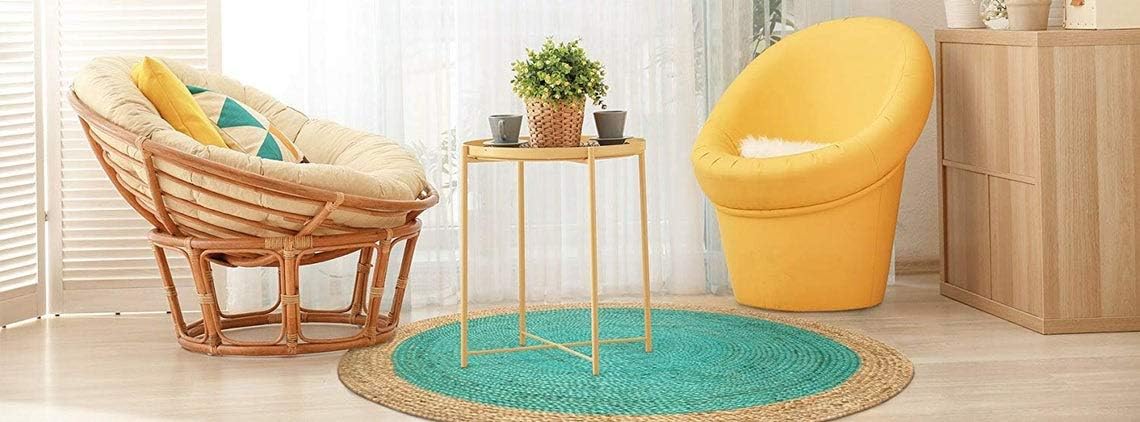 Round Carpet Rug Hand Braided Jute Area Rug