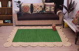 Scalloped Unique Area rugs for living room
