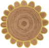 Natural Scalloped With Border Jute Rugs