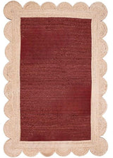 Scalloped Unique Area rugs for living room