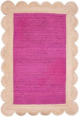 Scalloped Unique Area rugs for living room