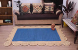 Scalloped Unique Area rugs for living room