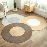 Hand Woven Round Area Rugs Living Room Bedroom Study Computer Chair