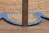 Natural Scalloped With Border Jute Rugs