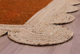 Scalloped Unique Area rugs for living room