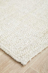 Natural door mat White jute braided