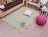 Bohemian scalloped rug Unique Design Natural Jute Area Rug