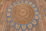 Natural Scalloped With Border Jute Rugs