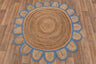 Handwoven Natural Jute Rug – Scalloped Design with Stylish Border