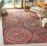 Indian Hand Braided Bohemian Colorful Cotton Natural Jute Rugs