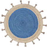 Round Fringes Natural Jute Rugs