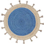 Eco-Friendly Round Jute Rug – Boho Style Fringed Natural Area Rug