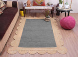Scalloped Unique Area rugs for living room