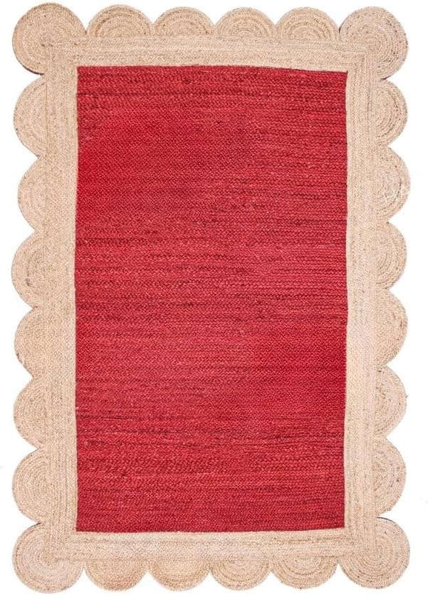 Scalloped Unique Area rugs for living room